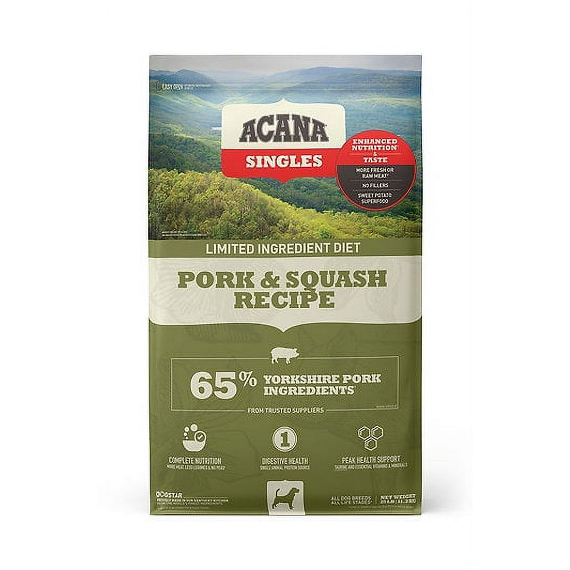 Acana - Alimento Seco Perro Todas Las Edades Sabor Pork & Squash Bolsa, 10,2 Kg