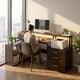 thumbnail image 5 of Escritorio Homeoffice Estacion Del Trabajo Con Luz Y Enchufe Color Marrón, 5 of 8