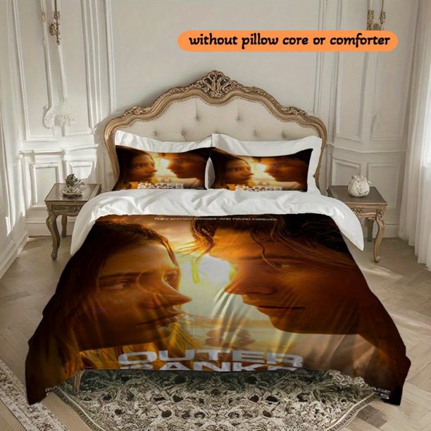 3pcs Outer Banks Wallpaper Printed Duvet Cover Set Suitable for All Seasons Soft And Breathable