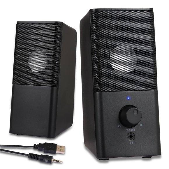 Altavoces para ordenador Bingxue H21 Classic con alimentación USB negra