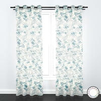 Elizabeth Peper - Set De Cortinas Visillo 2 Paños De 140 X 220 Cm Turquesa