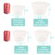 thumbnail image 3 of Set de 4 bolsas reutilizables de silicona para almacenamiento de alimentos CuLiDing, 3 of 9