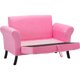 thumbnail image 3 of Banqueta Lua Con Respaldo 2 Cuerpos Felpa Rosado, 3 of 6