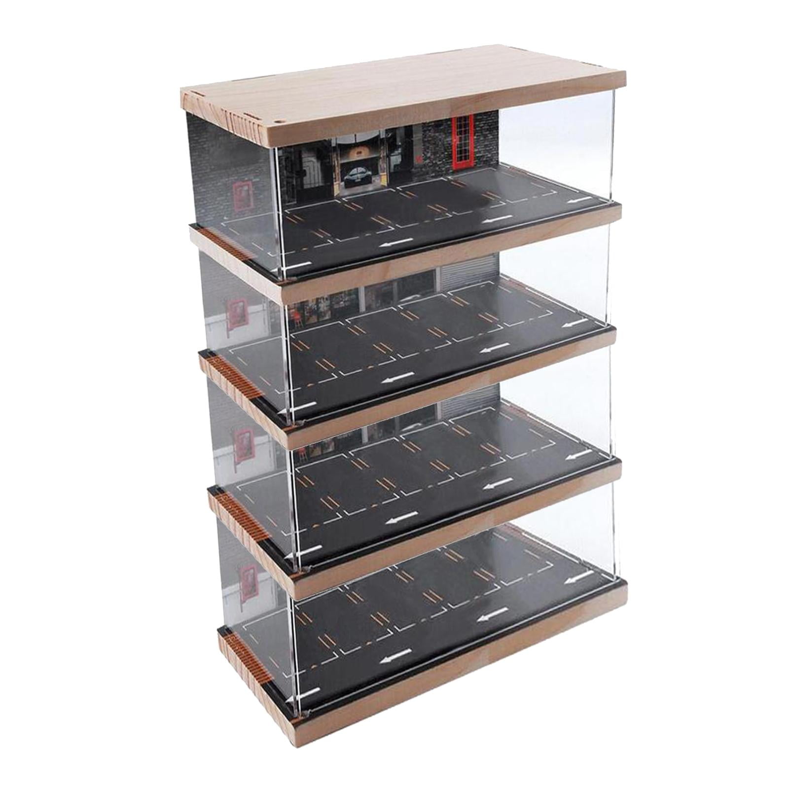 Bothyi - Vitrina De Coche Fundido A Presión, Escaparate De Garaje Para Vehículo, Coches De Juguete De Aleación, 4 Capas, 1/64