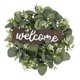 thumbnail image 4 of Welcone Wreath Green Leaves Garland Festival De Primavera Puerta Colgante De Pared B, 4 of 5