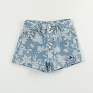 Short Niña Celeste Denim Lilo & Stitch Disney