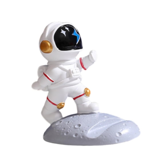Regalo De Soporte Para Teléfono De Astronauta Linda Estatua De Astronauta Para Oficina, Cocina, Dormitorio, Empuje Con Una Mano