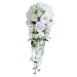 Bothyi - Bouquet De Boda Para Novia Para Rústico Boho Boda Bouquet En Cascada Romántica