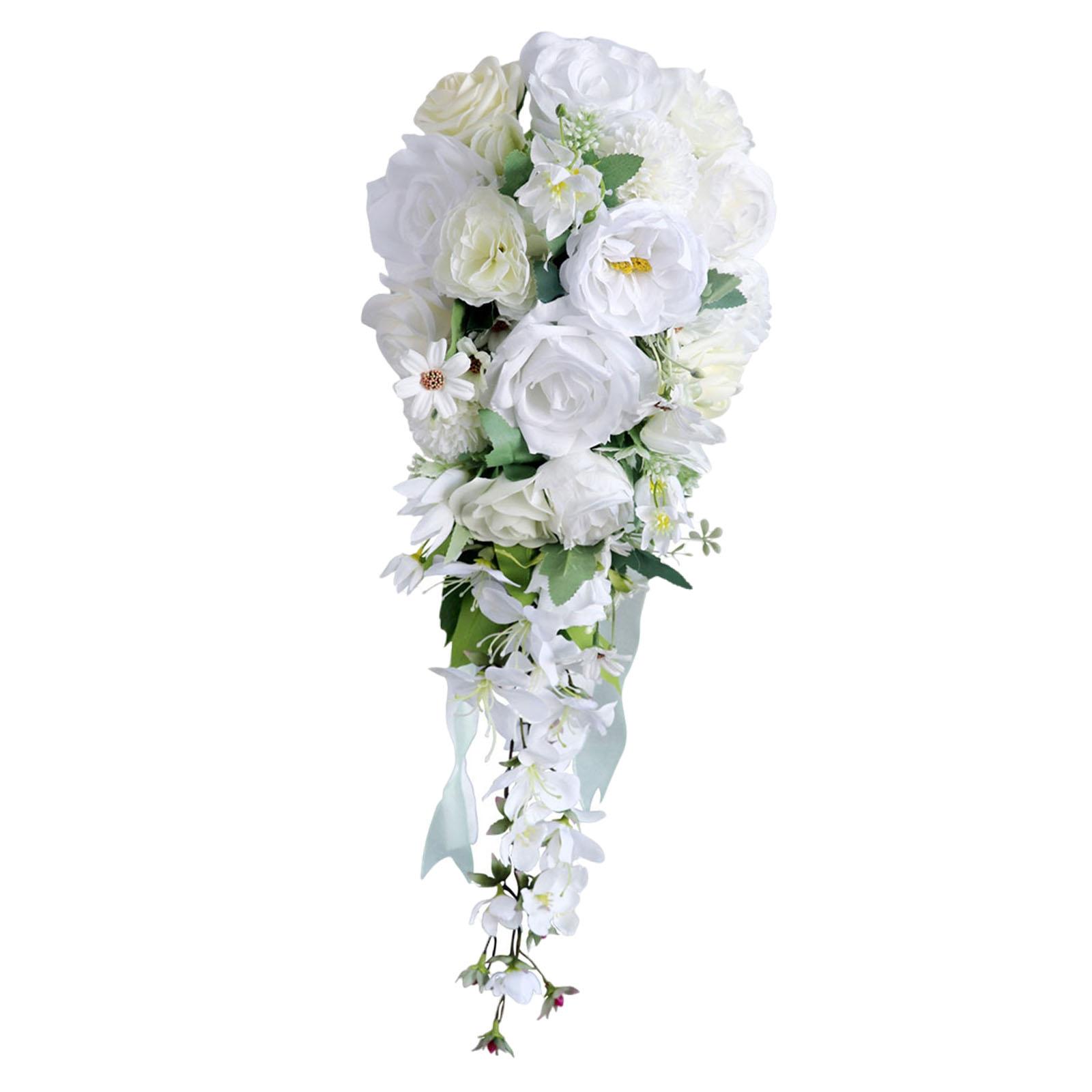 Bothyi - Bouquet De Boda Para Novia Para Rústico Boho Boda Bouquet En Cascada Romántica