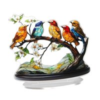 Bothyi - Adorno De Escritorio Con Forma De Rama De Pájaro, Placa Plana 2D Con Forma De Animal Para Oficina Y Interior.