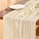 thumbnail image 1 of Camino De Mesas Gasa Rectangular Mantel Centro Tela 300 X 90 Cm Blanco Marfil, 1 of 7