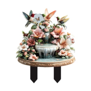 Ioensy - Estaca De Jardín Para Fuente Exterior, Flores, Patio, Césped, Maceta Impermeable