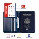thumbnail image 2 of Funda para pasaporte TOURSUIT de piel con bloqueo RFID, azul oscuro, 2 of 7
