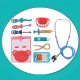 thumbnail image 2 of Juego de juguetes de madera doctor dentista para niños, 2 of 3