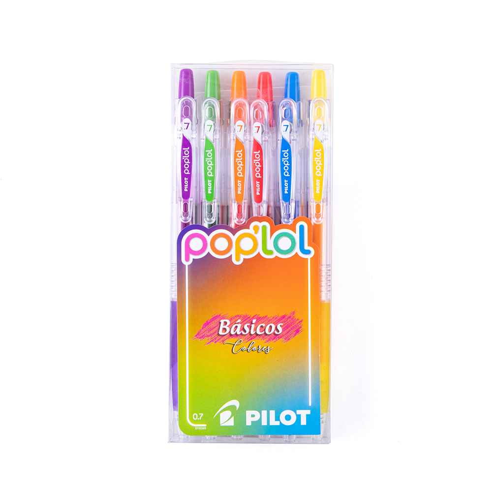 Pilot - Set Lápiz Gel Poplol 0.7 6un Básicos