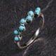thumbnail image 2 of Mermaid Kiss Ring - Reconstituted Turquoise Bubble Cave Jewelry for Brides and Gifts, 2 of 4