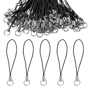 Yuntop - Correa De Anillo De Teléfono, 100 Piezas, Para Teléfono Móvil, Color Negro