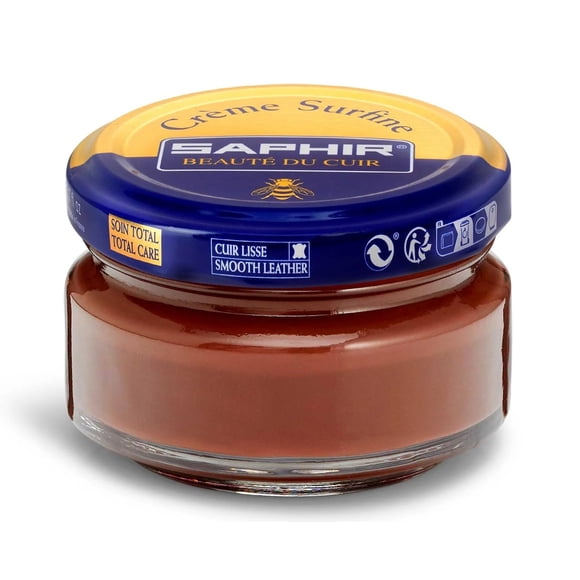 SAPHIR Creme Surfine Beeswax Leather Polish 50 ml Marrón
