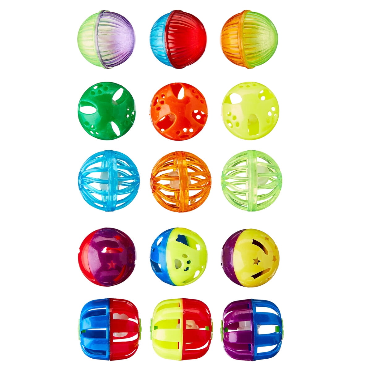 Pelotas Juguete Gato Vibrant Life Plastico Multicolor 15un