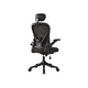 thumbnail image 1 of Silla de oficina ergonómica con soporte lumbar ajustable color negro, 1 of 3