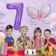thumbnail image 4 of Set de globos con números morados en forma de mariposa con forma de ballena, 4 of 4