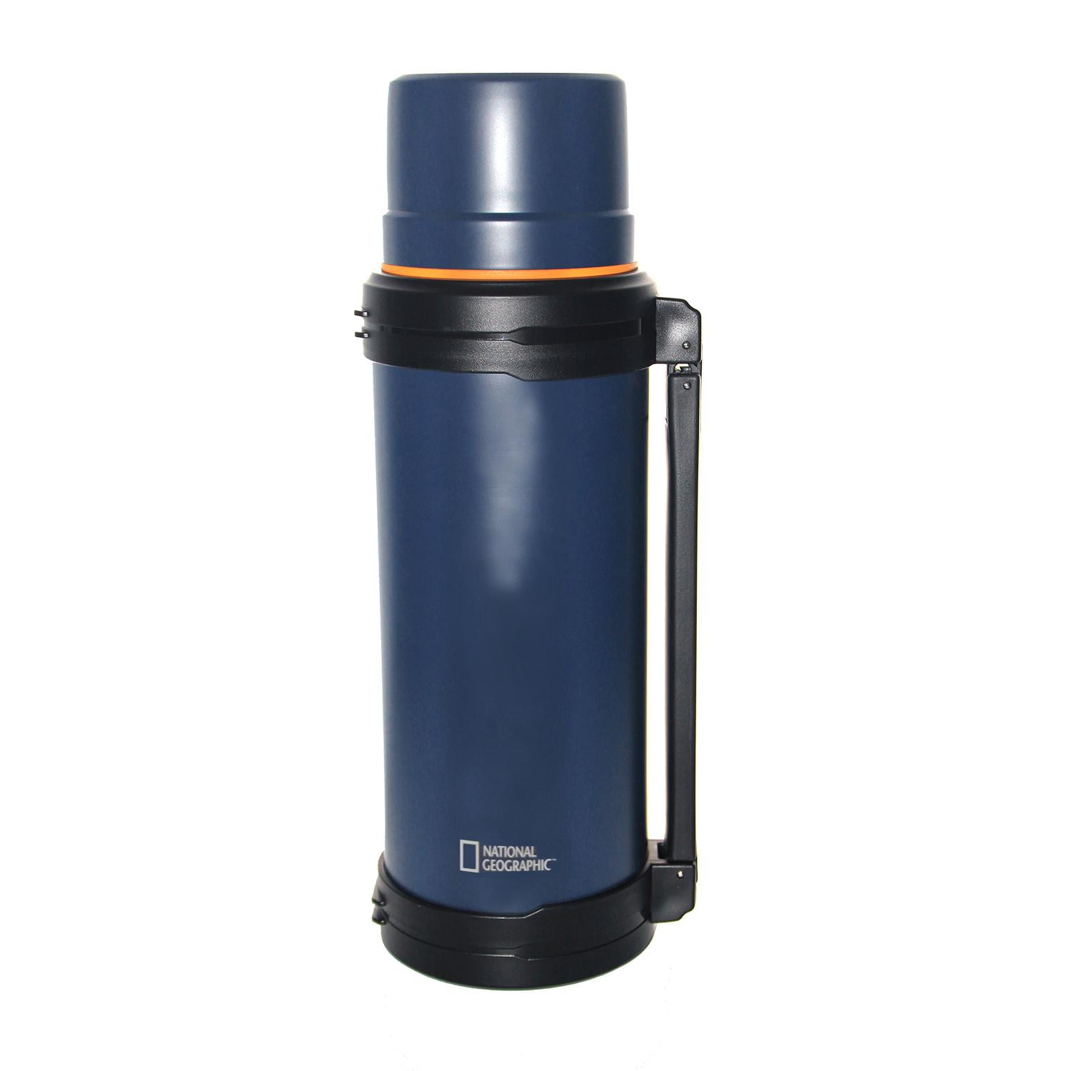 National Geographic - Termo Agua Acero Inox Mango Movible Tapa Stopper 1.8l Azul Azul Marino