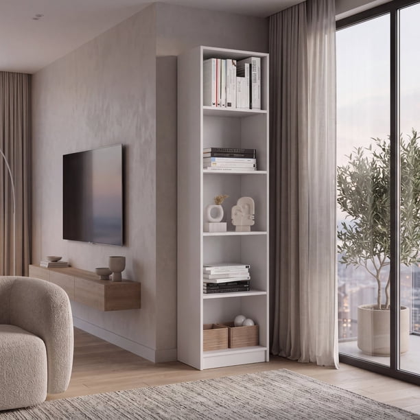 Estante Biblioteca Home-E 5 Niveles Blanco