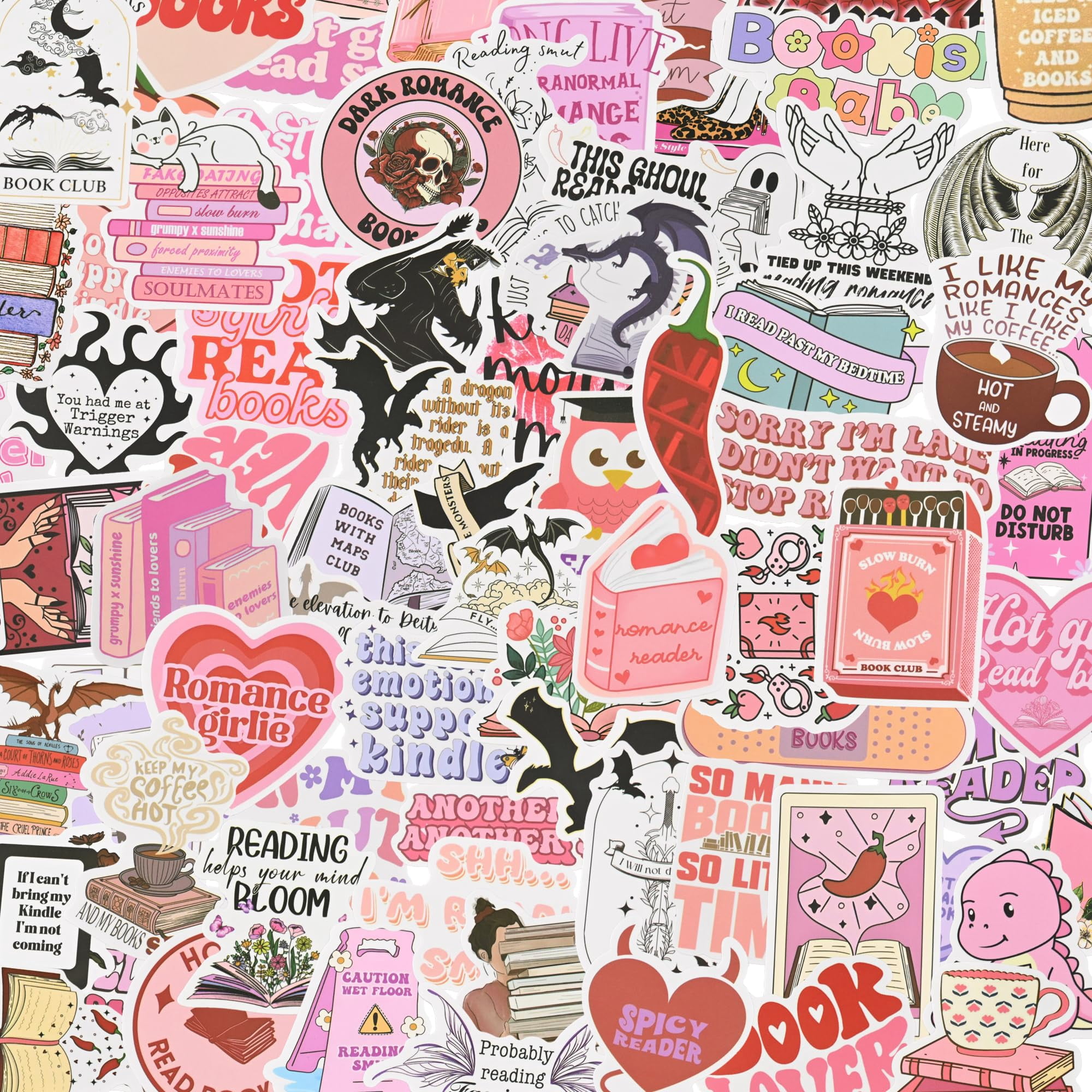 Pegatinas Sicitu 100 Unidades Para Kindle, Bookish Para Lectores Adultos