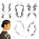 thumbnail image 1 of 5 estilos de tatuajes para el cabello, tatuajes temporales, bordes, línea del cabello, maquillaje duradero e impermeable para mujeres, cabello de bebé, flequillo y cabello rizado., 1 of 6