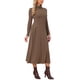 thumbnail image 4 of Vestido Suéter de Mujer Cuello Alto 2026 Manga Larga Línea A Acampanada Tejido de Punto Maxi Vestidos L Marrón, 4 of 6