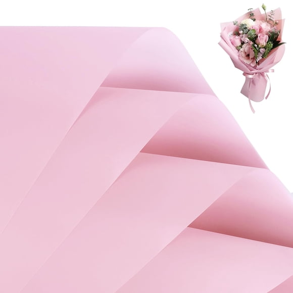 Papel para envolver flores FUHITIM 20 hojas impermeable rosa 58 cm
