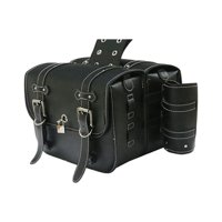 Magideal - Bolsa Para Sillín De Motocicleta, Bolsa De Herramientas, 1 Par De Portavasos De Gran Capacidad Con Cerradura, Bolsa Para Sillín, Alforja Lateral Para Negro 33X25X13Cm