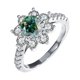 thumbnail image 1 of Anillos de Moissanita de Oro Blanco de 18K de 1-2 Quilates para Mujer Regalo Color D VVS1 Anillos de Diamante Anillo de Plata de Ley Joyería Anillos de Compromiso de Moissanita con Certificado, 1 of 8