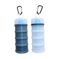Bothyi - 2 Recipientes De Proteína Portátiles Para Fórmula, Ideales Para Gimnasio En Casa, Regalo De Cumpleaños, Color Gris Y Blanco.