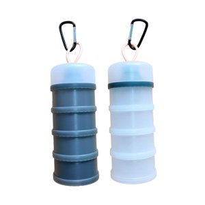 Bothyi - 2 Recipientes De Proteína Portátiles Para Fórmula, Ideales Para Gimnasio En Casa, Regalo De Cumpleaños, Color Gris Y Blanco.