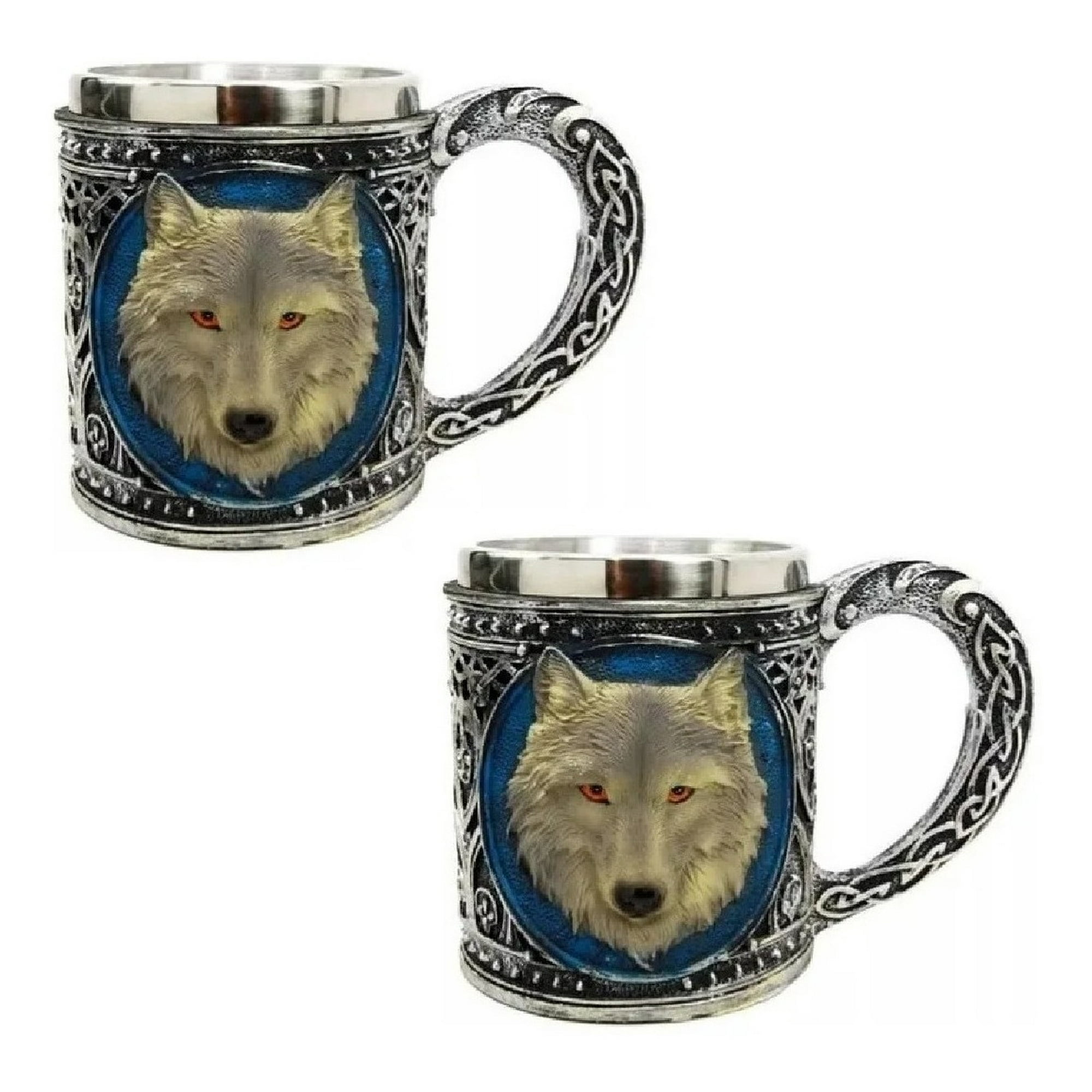 Genérico - Pack 2 Taza Lobo Stark Game Of Thrones Tazón