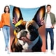 thumbnail image 1 of Bulldog Francés anti-pilling, suave, ligera, esponjosa y acogedora de lujo para hogar y cocina – Perfecta para niños y adultos,50X70cm, 1 of 6