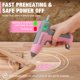 thumbnail image 4 of Minipistola inalámbrica de pegamento caliente WORKPRO, rosa, recargable con varillas, 4 of 8