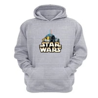 Genérico - Polerón Canguro Niño Sw Guerra Interestelar Gris Claro Talla 2 Unisex