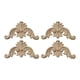 thumbnail image 5 of 4x Apliques De Madera Y Onlays Calcomanías Talladas Para Esquinas Para Espejo Armario 12cmx12cmx0.8cm, 5 of 5