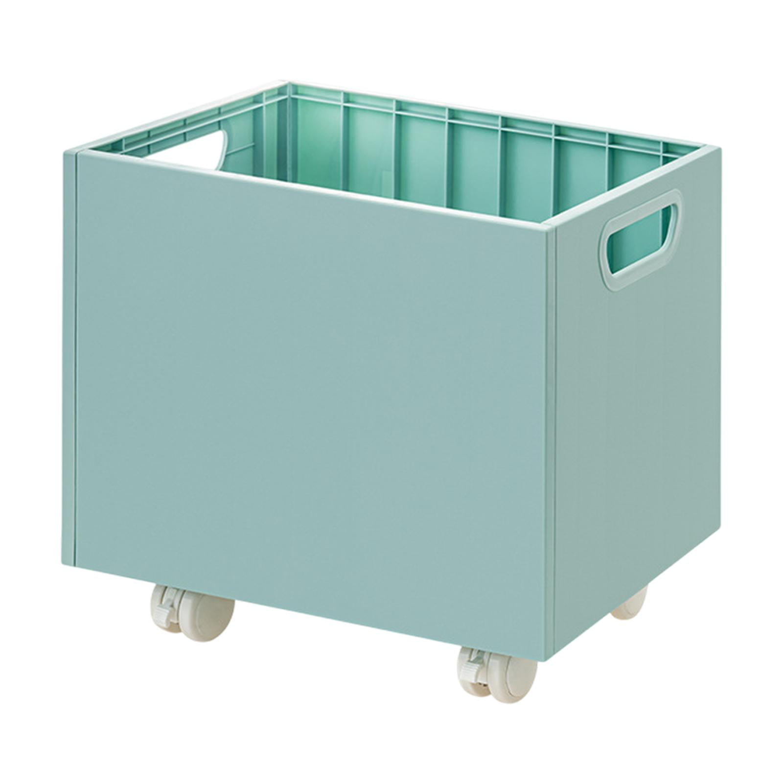 Bothyi - Caja De Almacenamiento Apilable Para Libros, Organizador Minimalista De Archivos Con Ruedas Para El Hogar Y La Oficina, Color Azul