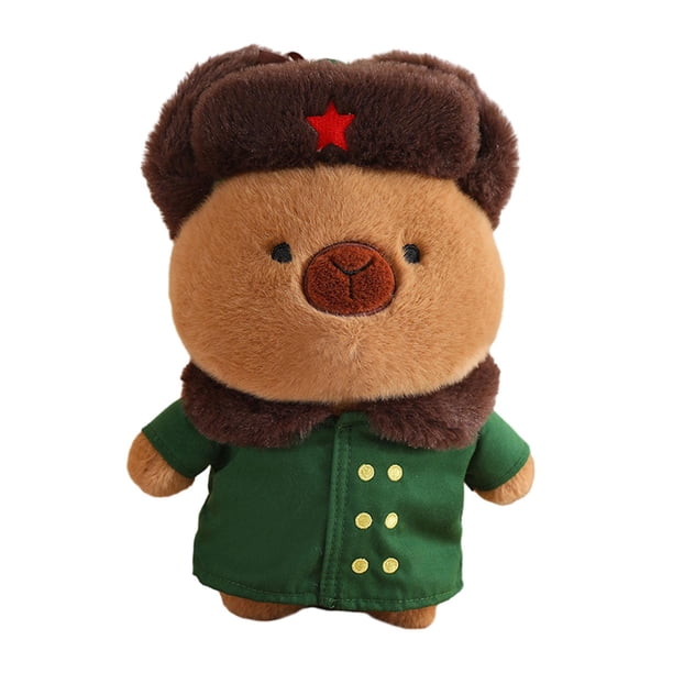 Capibara Juguete De Peluche Decoración De La Habitación De Los Niños Sombrero Suave Para Regalos De Cumpleaños Familiares Marrón Y L