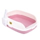 thumbnail image 4 of Caja De Arena Para Gatos, Caja De Arena, Bandeja De Arena Semicerrada, A Prueba De Salpicaduras, De Lados Altos, Color Rosa, 4 of 5