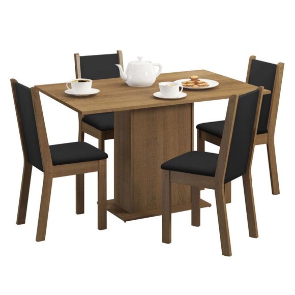 Juego Comedor 4 Sillas Celine Greco Café