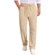 thumbnail image 1 of INSPIRE CHIC Pantalones de Playa de Lino de Verano Transpirables para Hombre con Cintura de Cordón 28 Caqui, 1 of 5