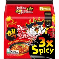 Buldak Ramen Picante X3 Samyang 140G*Pack 5 Bolsas