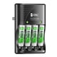 thumbnail image 1 of Cargador de batería EBL recargable AAA con 4 paquetes de 1100 mAh, 1 of 8