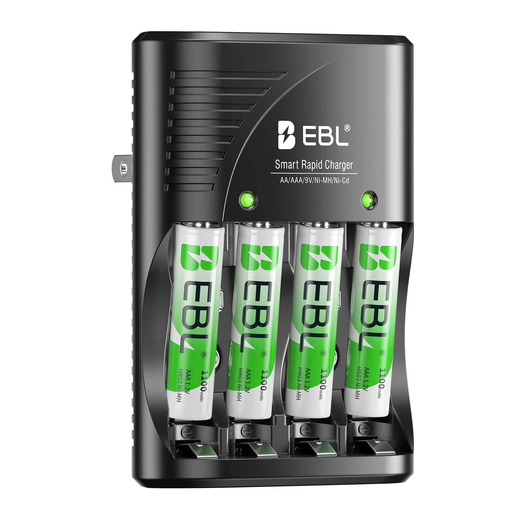 Cargador De Batería Ebl Recargable Aaa Con 4 Paquetes De 1100 Mah