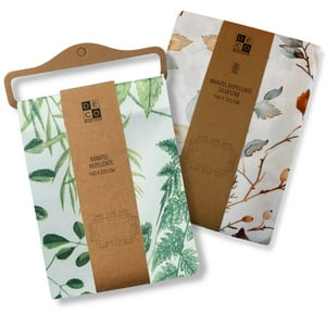 Decoexpress - Set 2 Manteles Antimanchas Silvestre Y Botanico 130X180 Cm