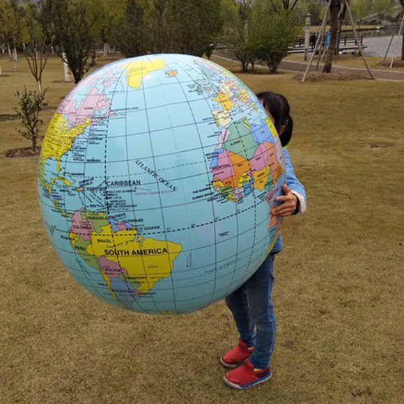 Juguete educativo inflable World Globe SWR de 90 cm de PVC azul